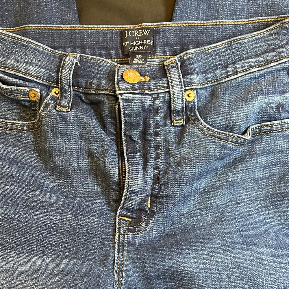 J.Crew Dark Blue High-Rise Skinny Jeans size 26/2